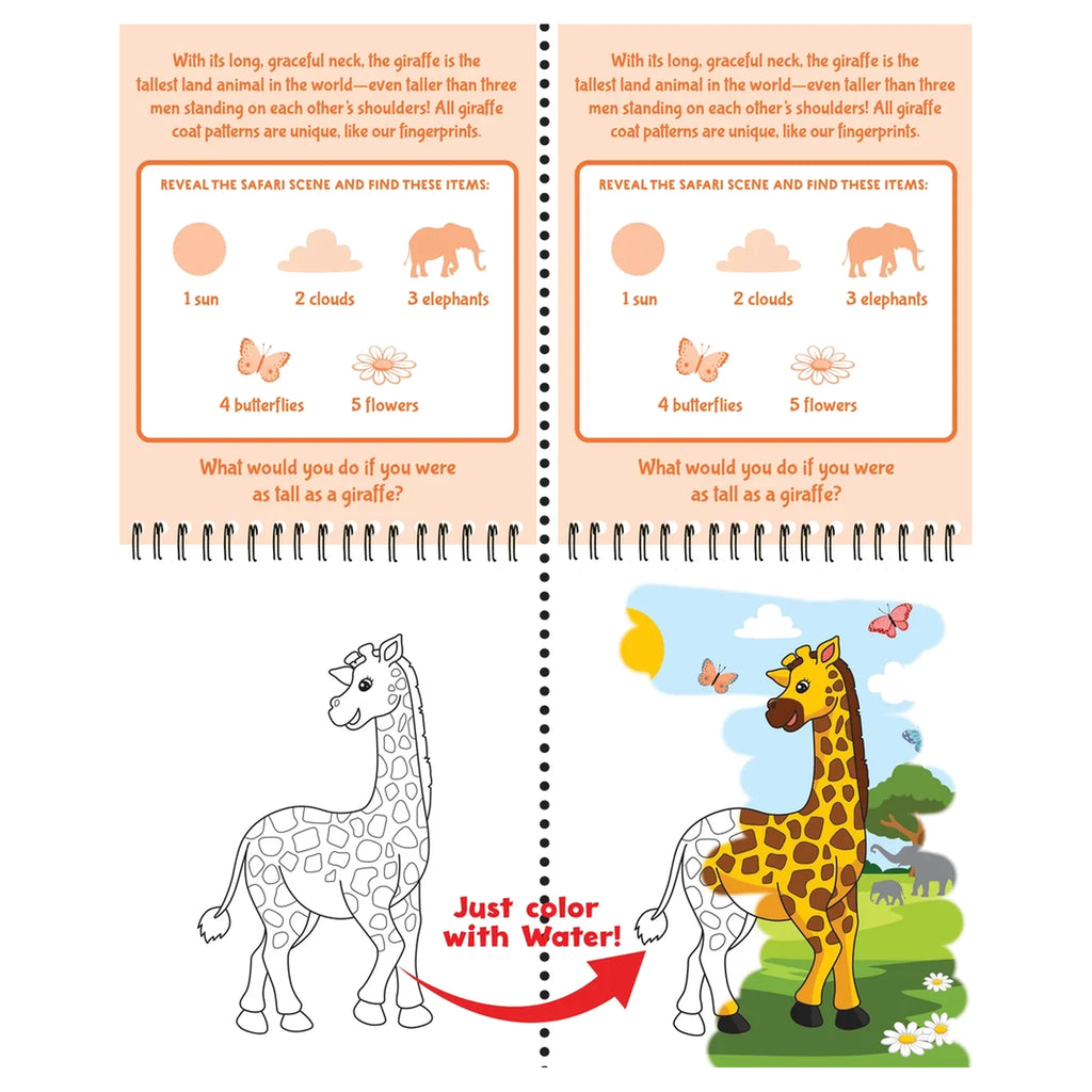 Color With Water - Wild Animals