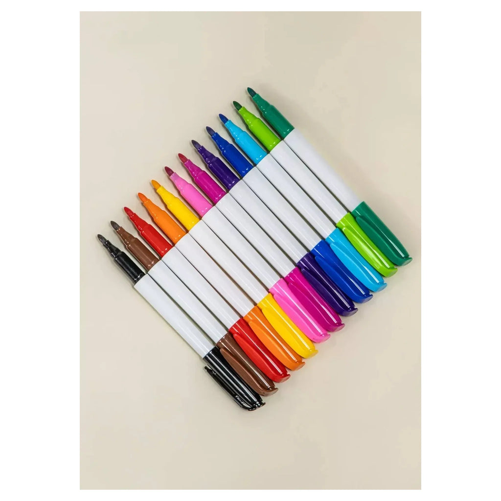Set of 4 Silicone Washable Coloring Placemats & Markers