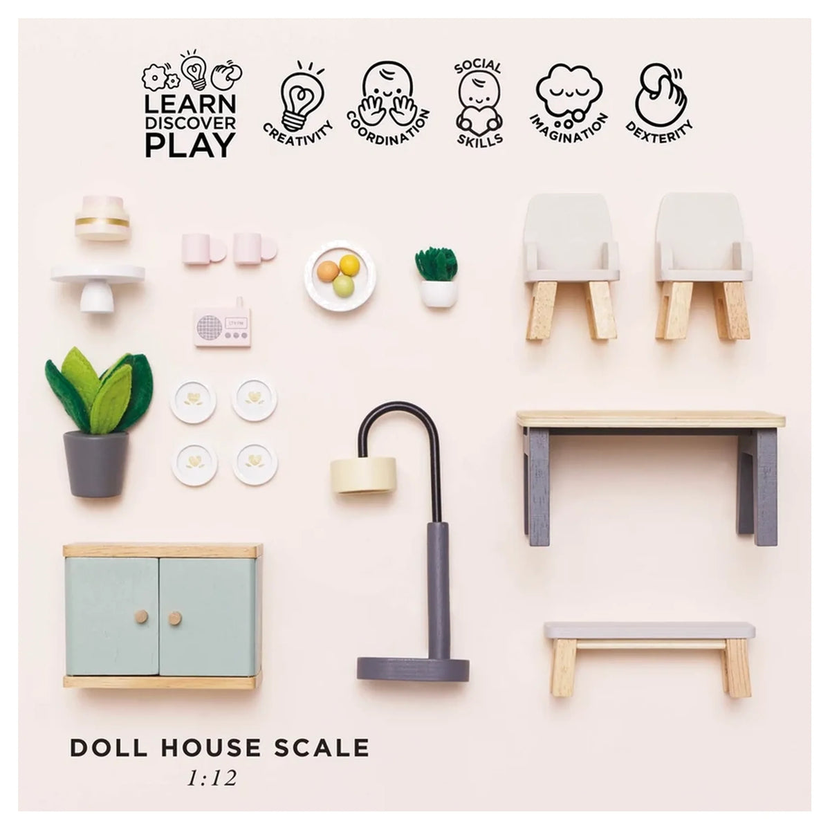 Wooden Dolls House Dining Room