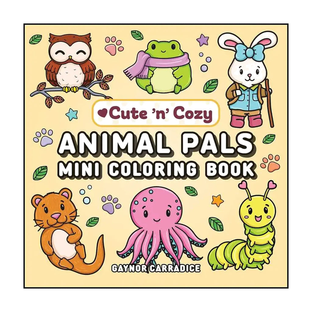 Animal Pals Mini Coloring Book by Gaynor Carradice - 45 Cute Animal Designs