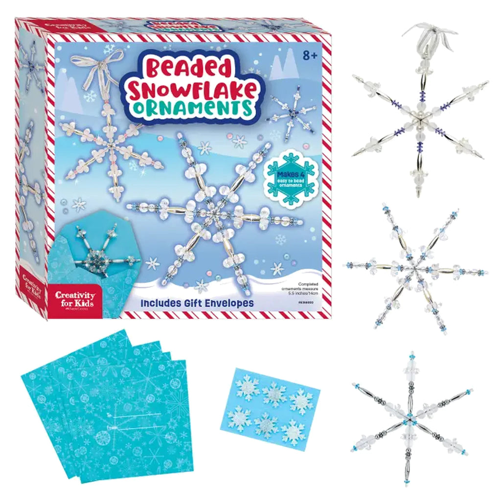 Beaded Snowflake Ornaments – Holiday Diy Craft For Kids