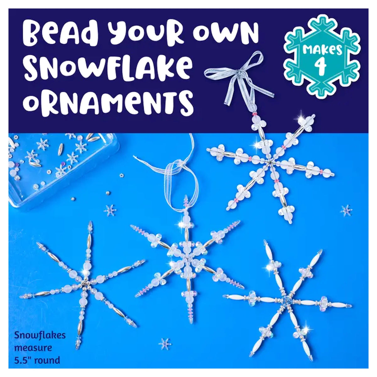 Beaded Snowflake Ornaments – Holiday Diy Craft For Kids