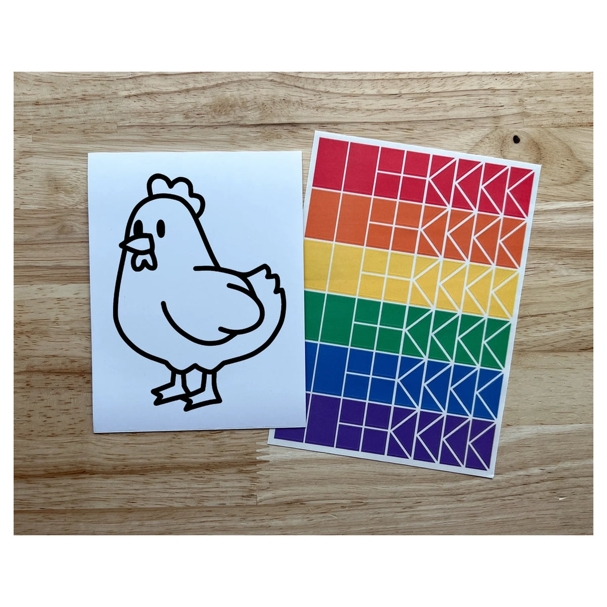 Chicken Suncatcher Sticker Craft Kit for Kids