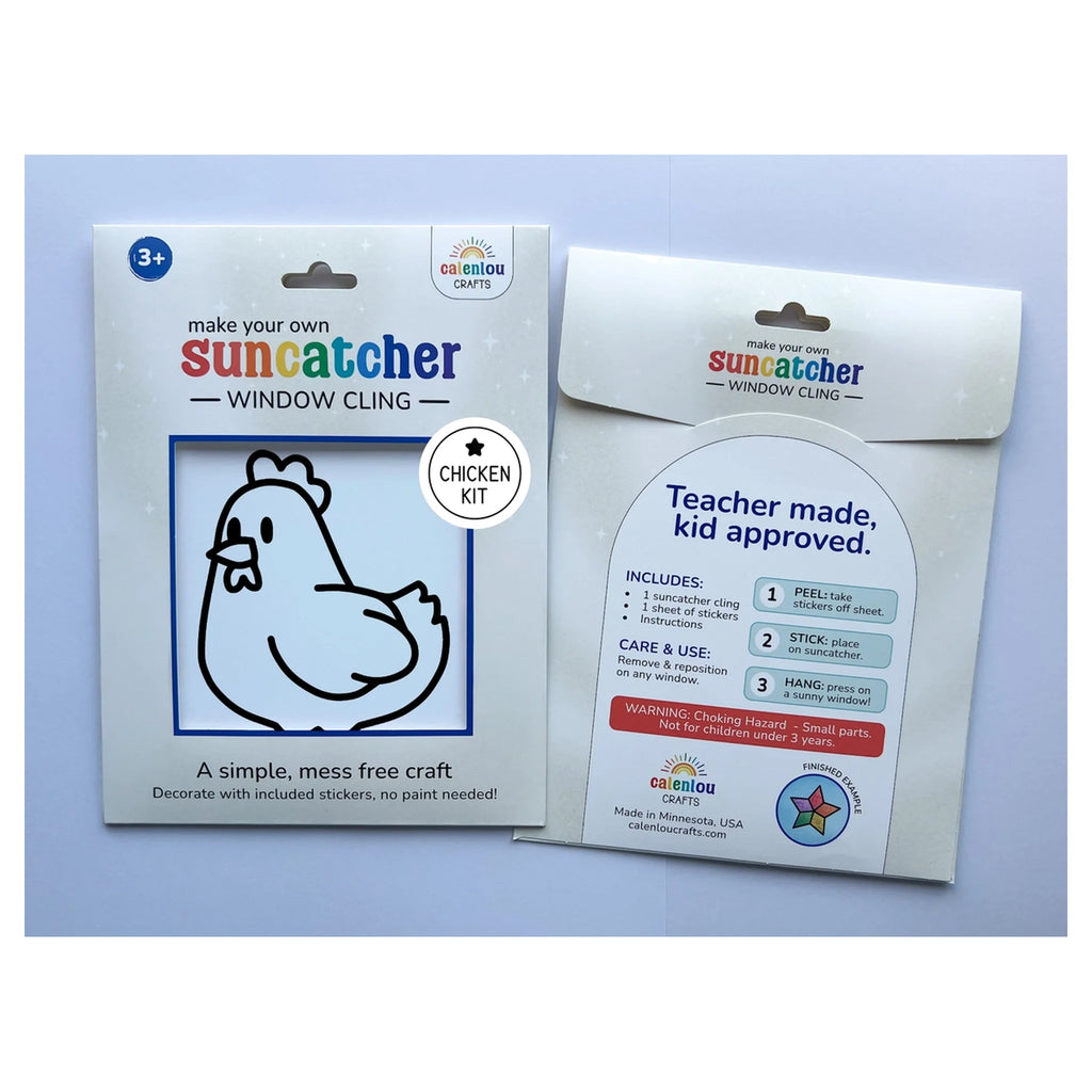 Chicken Suncatcher Sticker Craft Kit for Kids