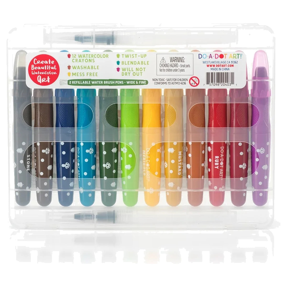 Do A Dot Art! Woodland Watercolor Crayons - 2 Refill Brushes