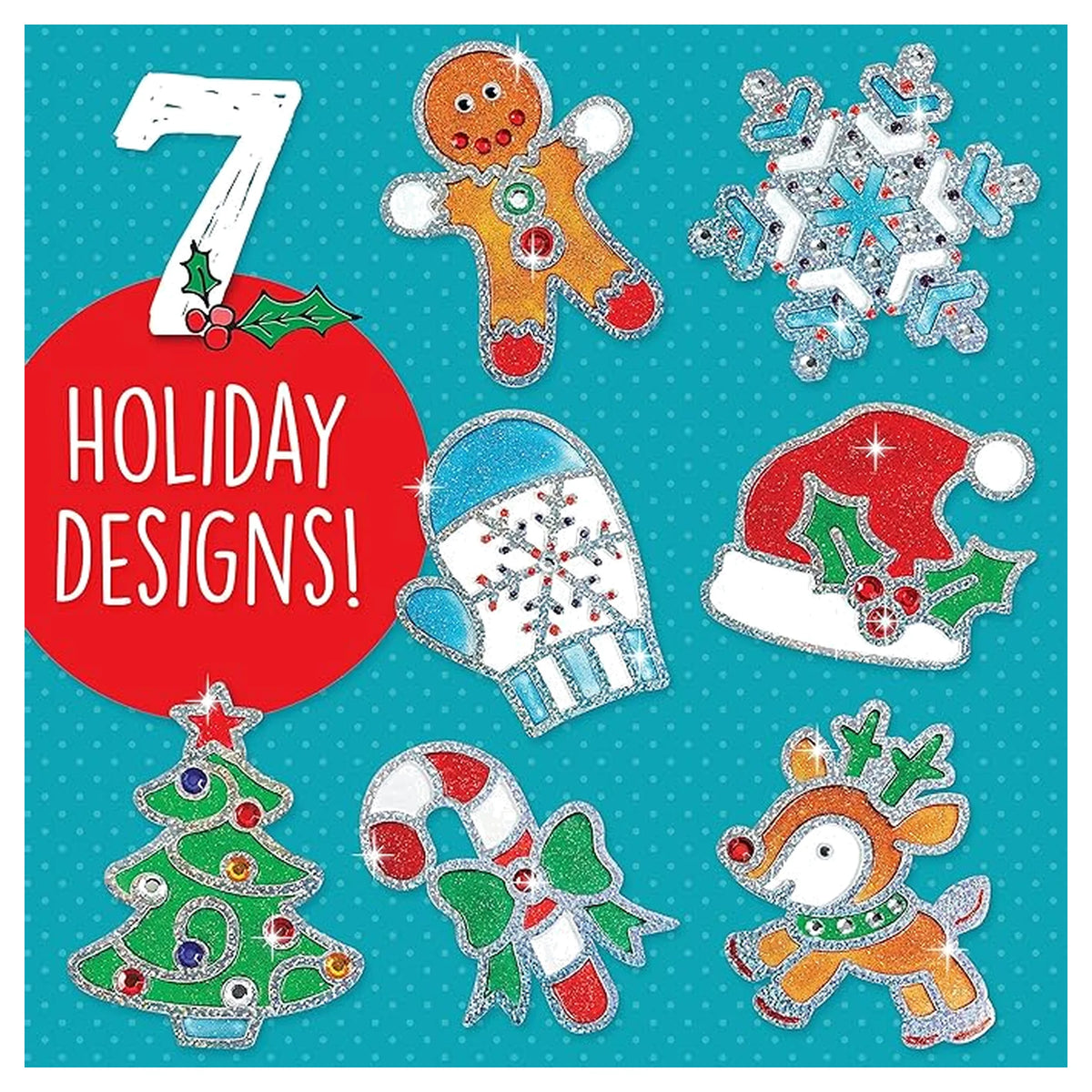 Holiday Easy Sparkle Window Art Diy Craft Kit For Kids