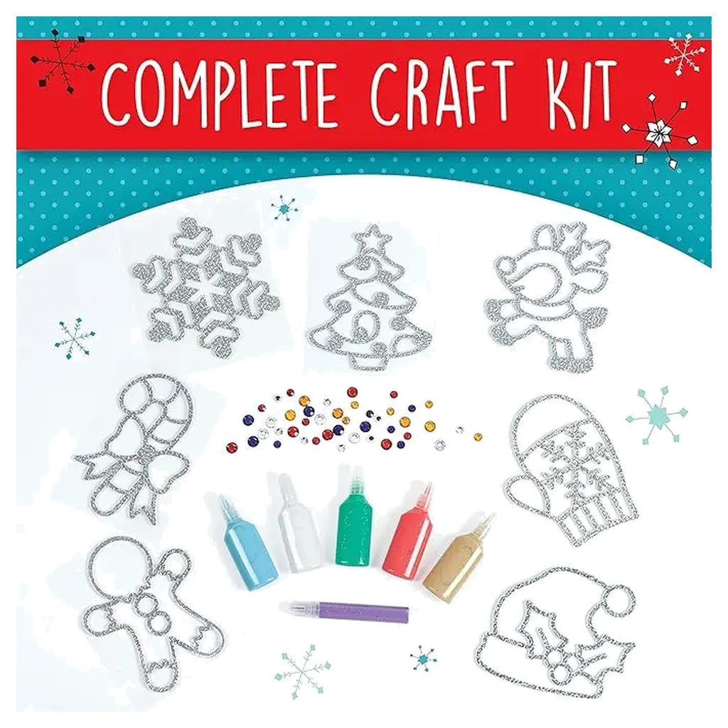 Holiday Easy Sparkle Window Art Diy Craft Kit For Kids