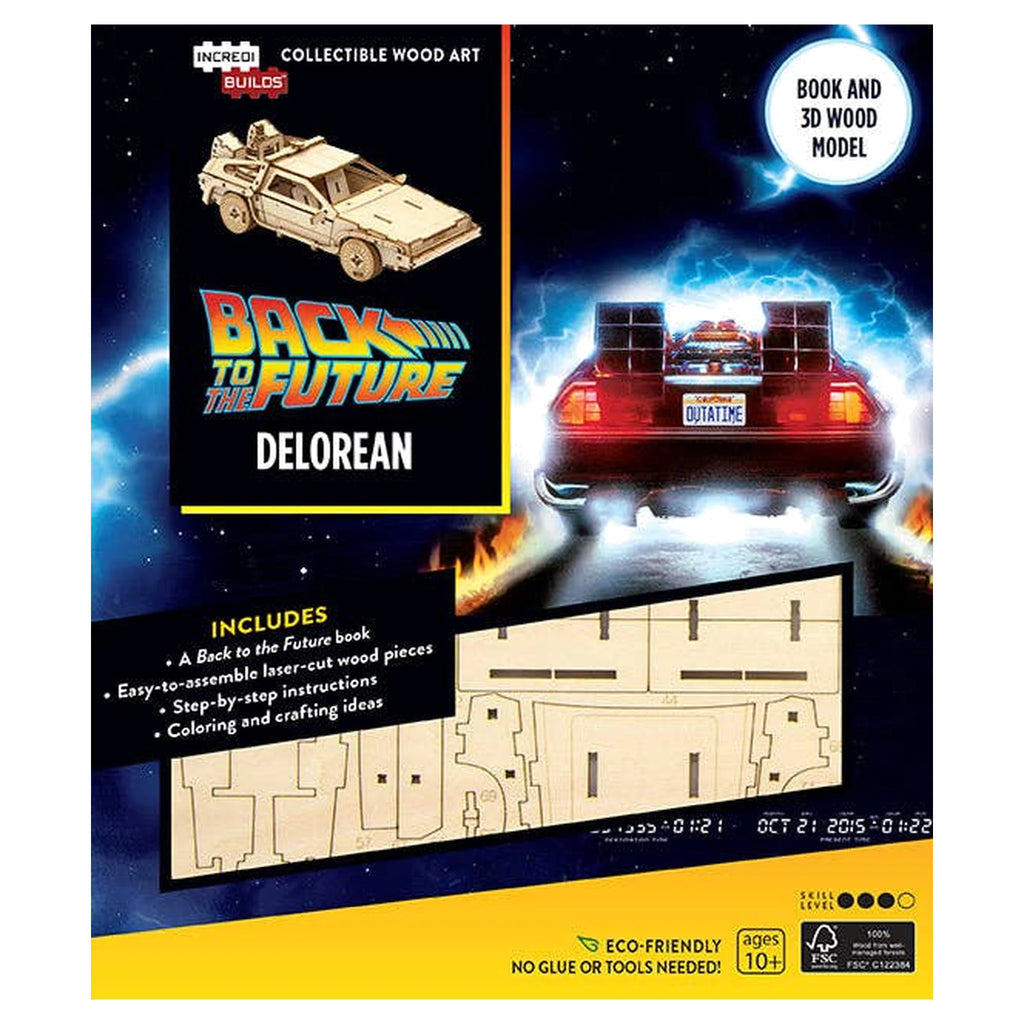 IncrediBuilds: Back to the Future: DeLorean Book and 3D Wood Model