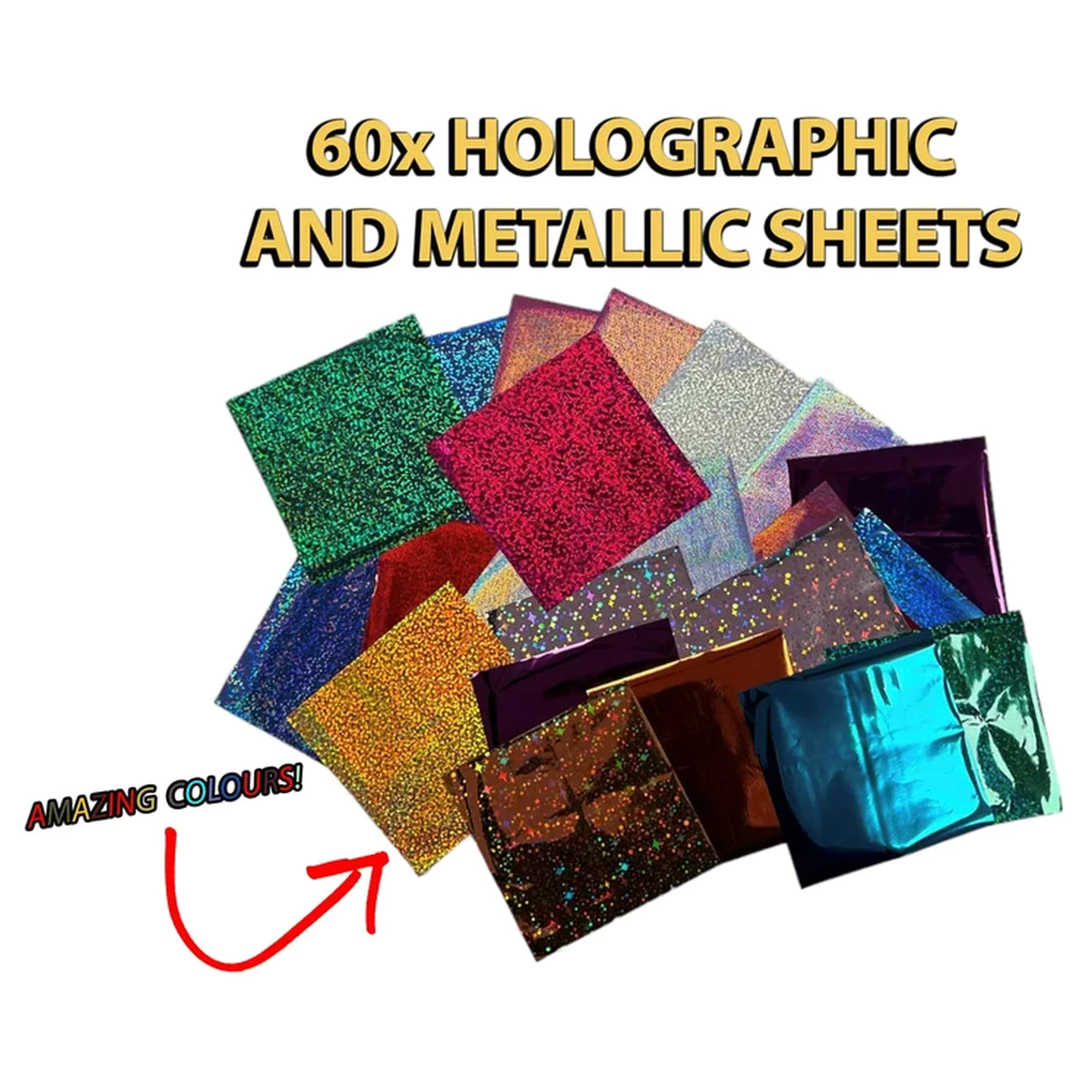 Magic Foil Rainbow Sticker Art Kit – 150 Pack