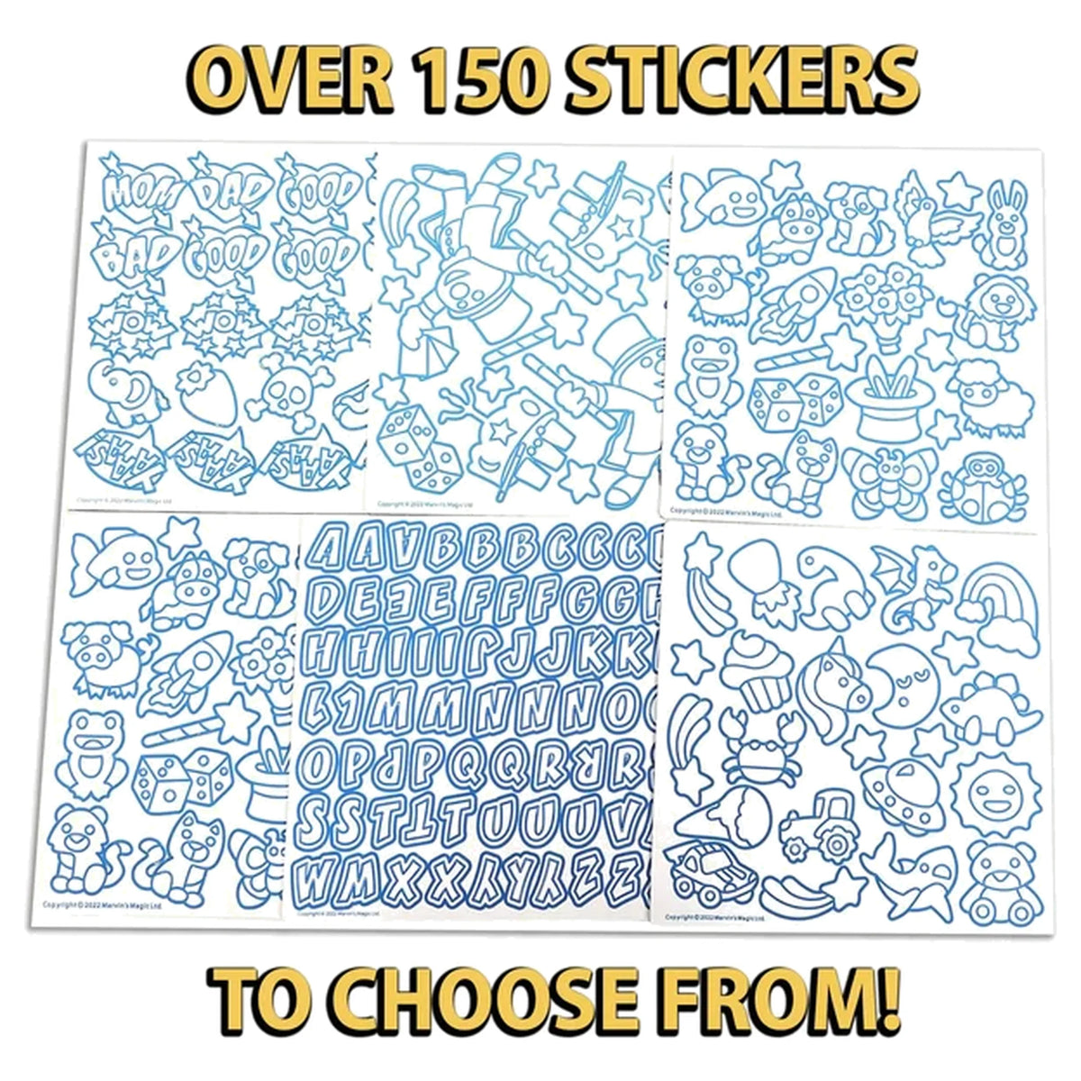 Magic Foil Rainbow Sticker Art Kit – 150 Pack