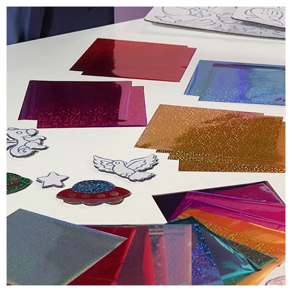 Magic Foil Rainbow Sticker Art Kit – 150 Pack