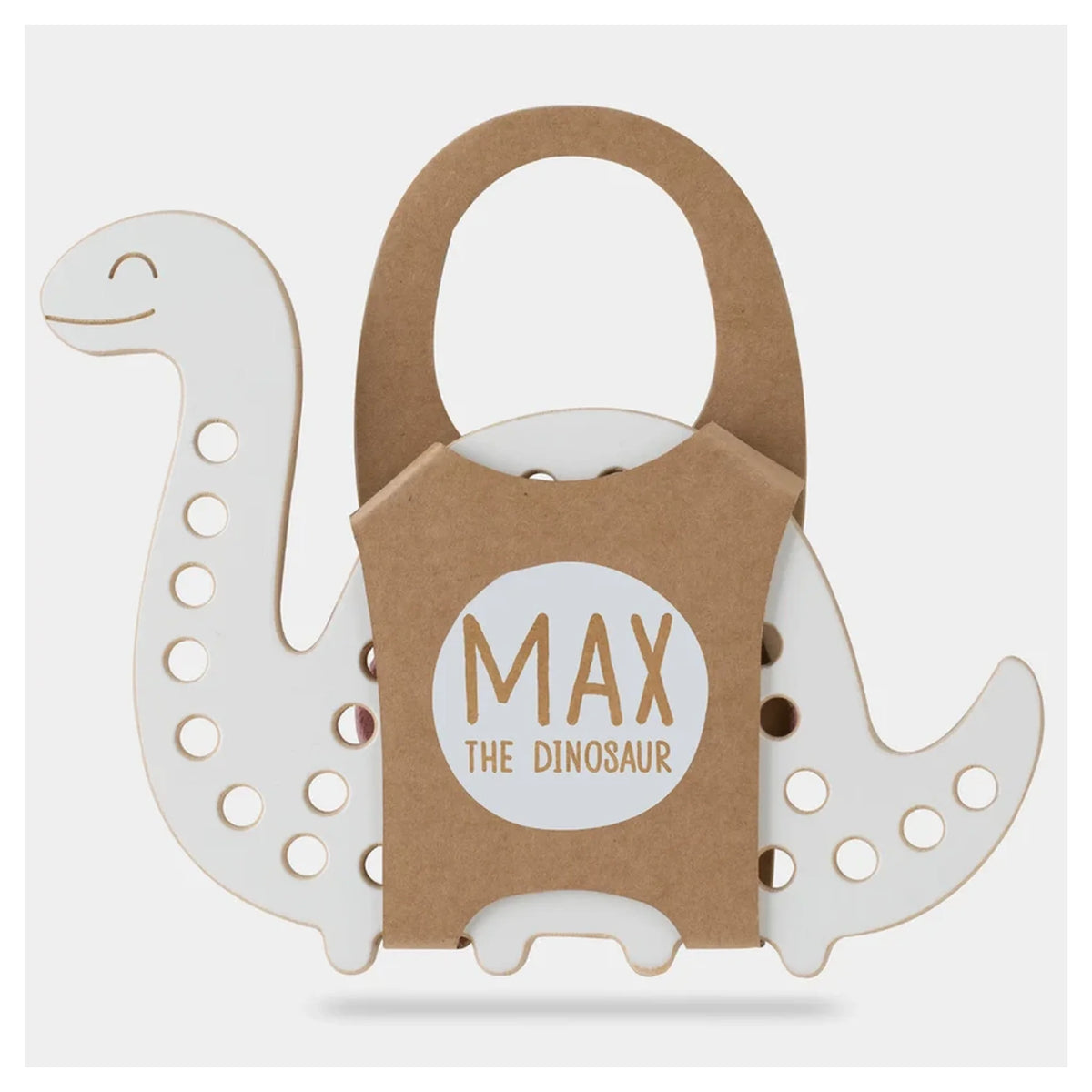 Max the Dinosaur, wooden lacing toy, montessori