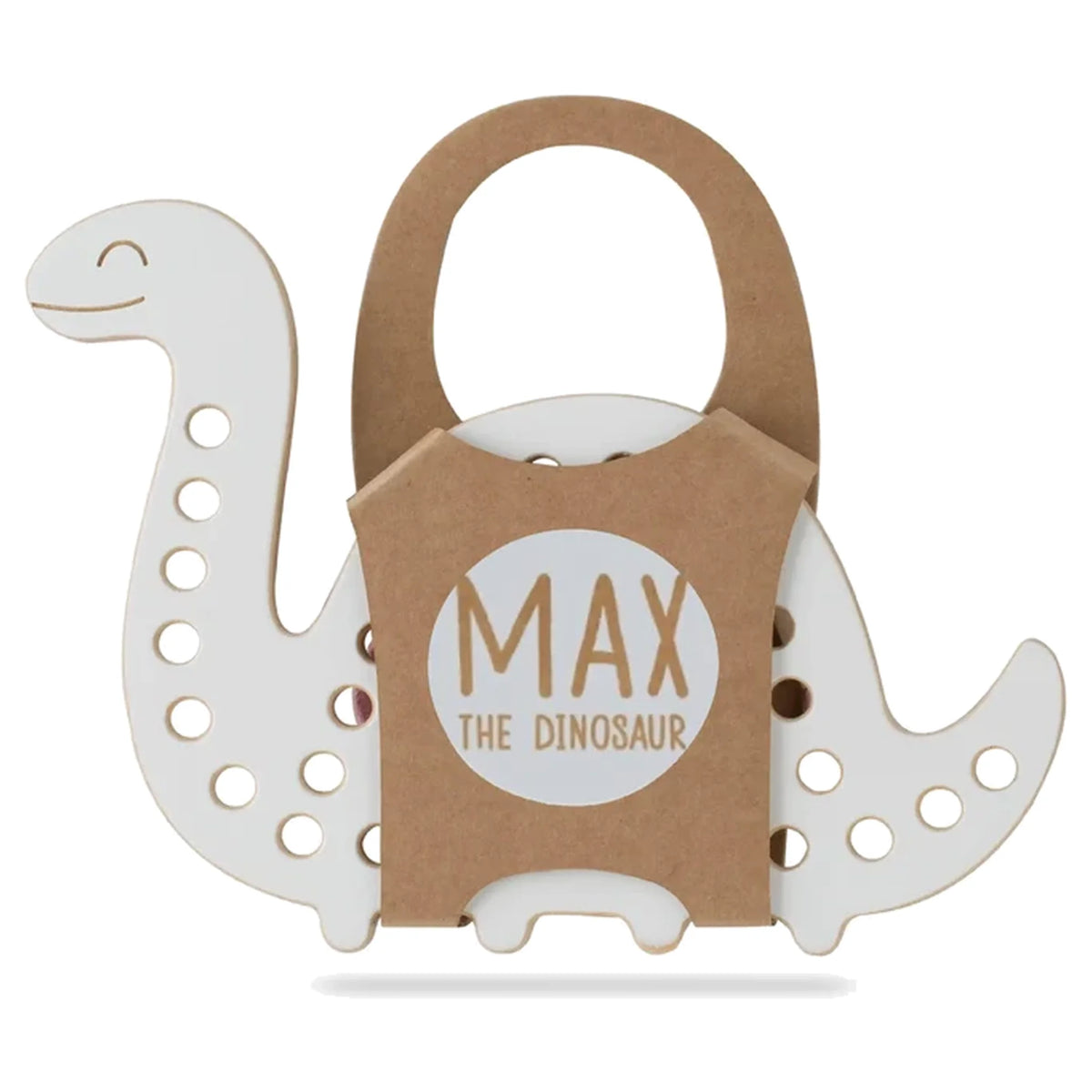 Max the Dinosaur, wooden lacing toy, montessori