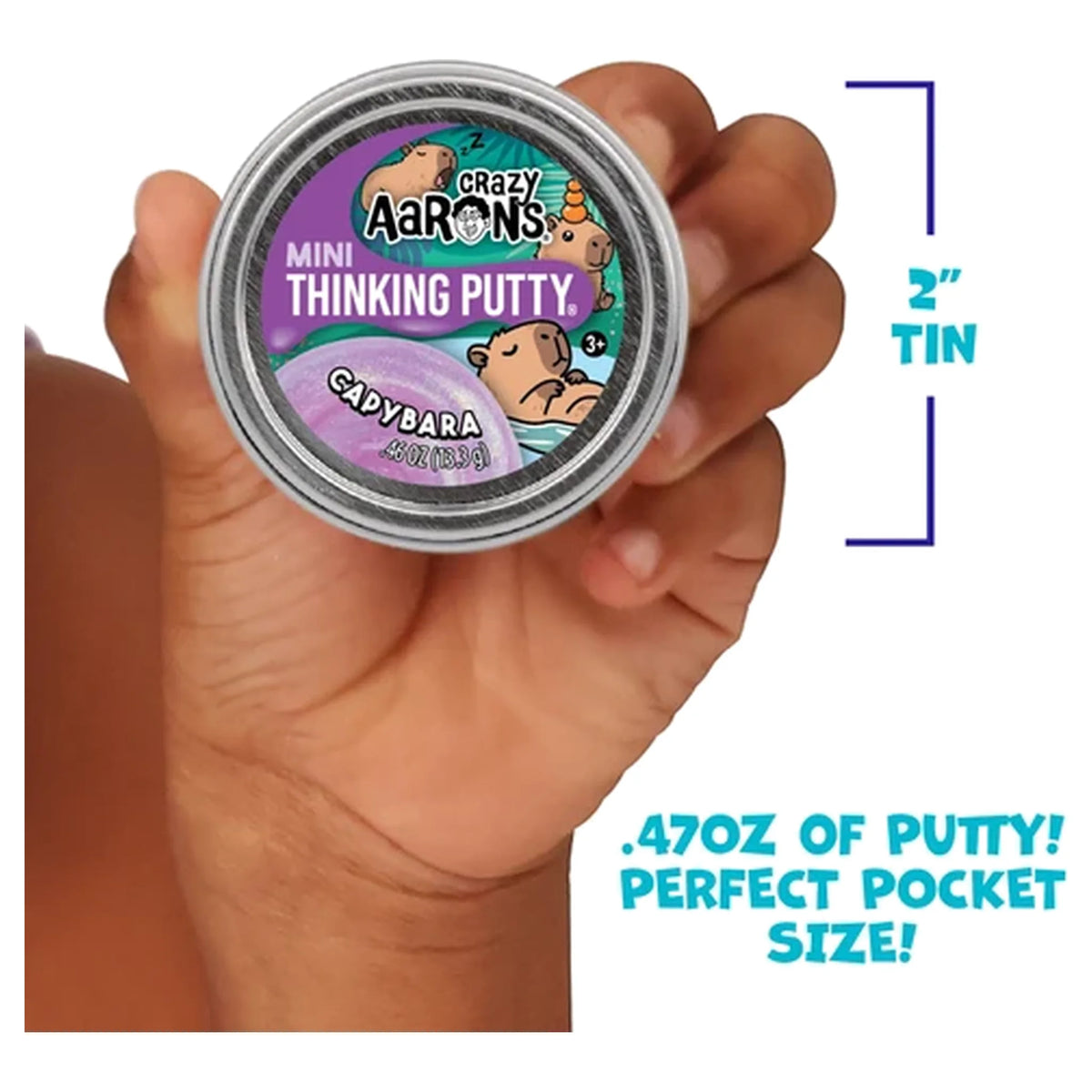 Mini Capybara - 2" Thinking Putty Tin