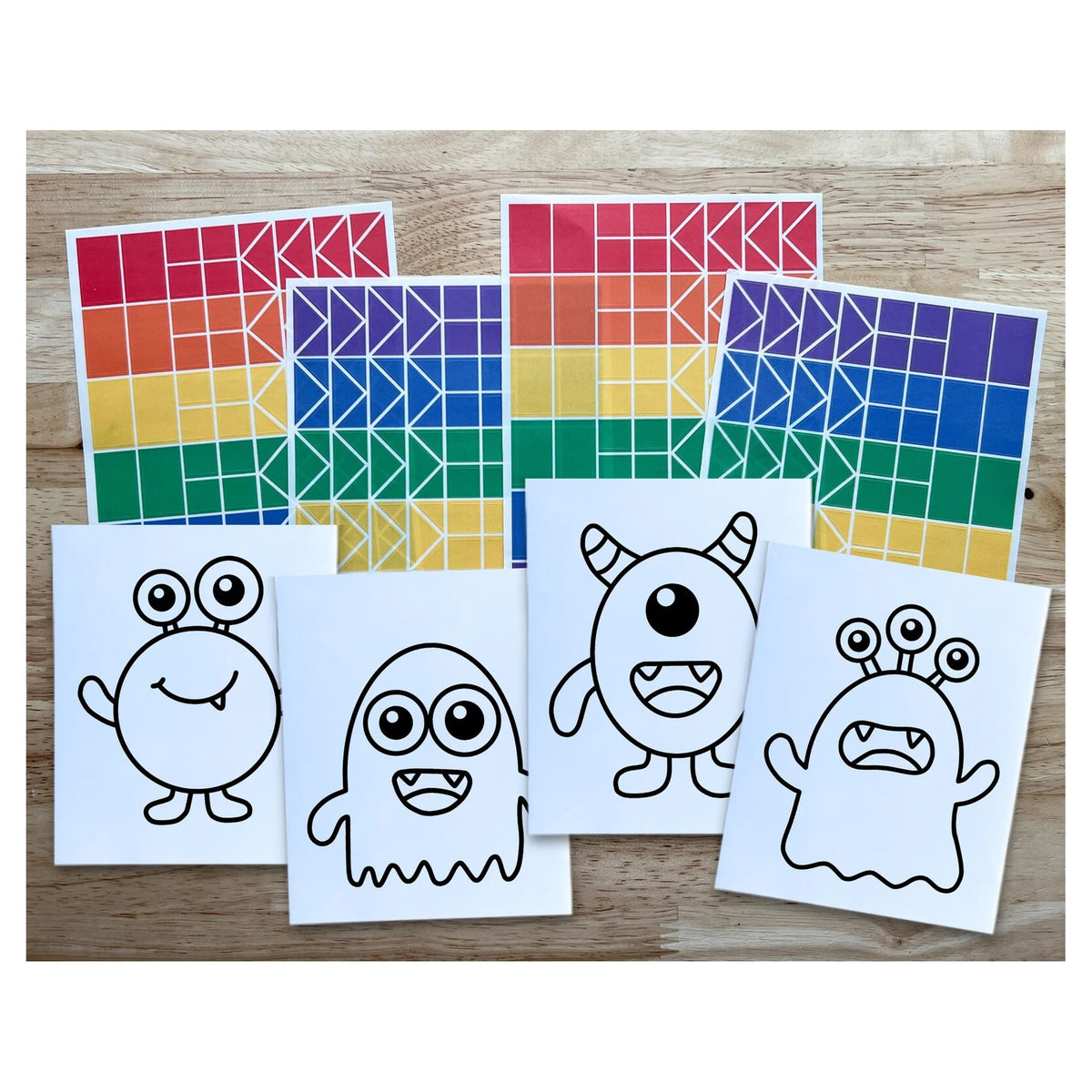 Monster Suncatcher Sticker Craft Kits for Kids