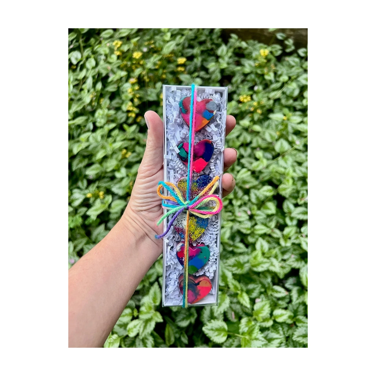 Multicolor Heart Crayon Gift Box