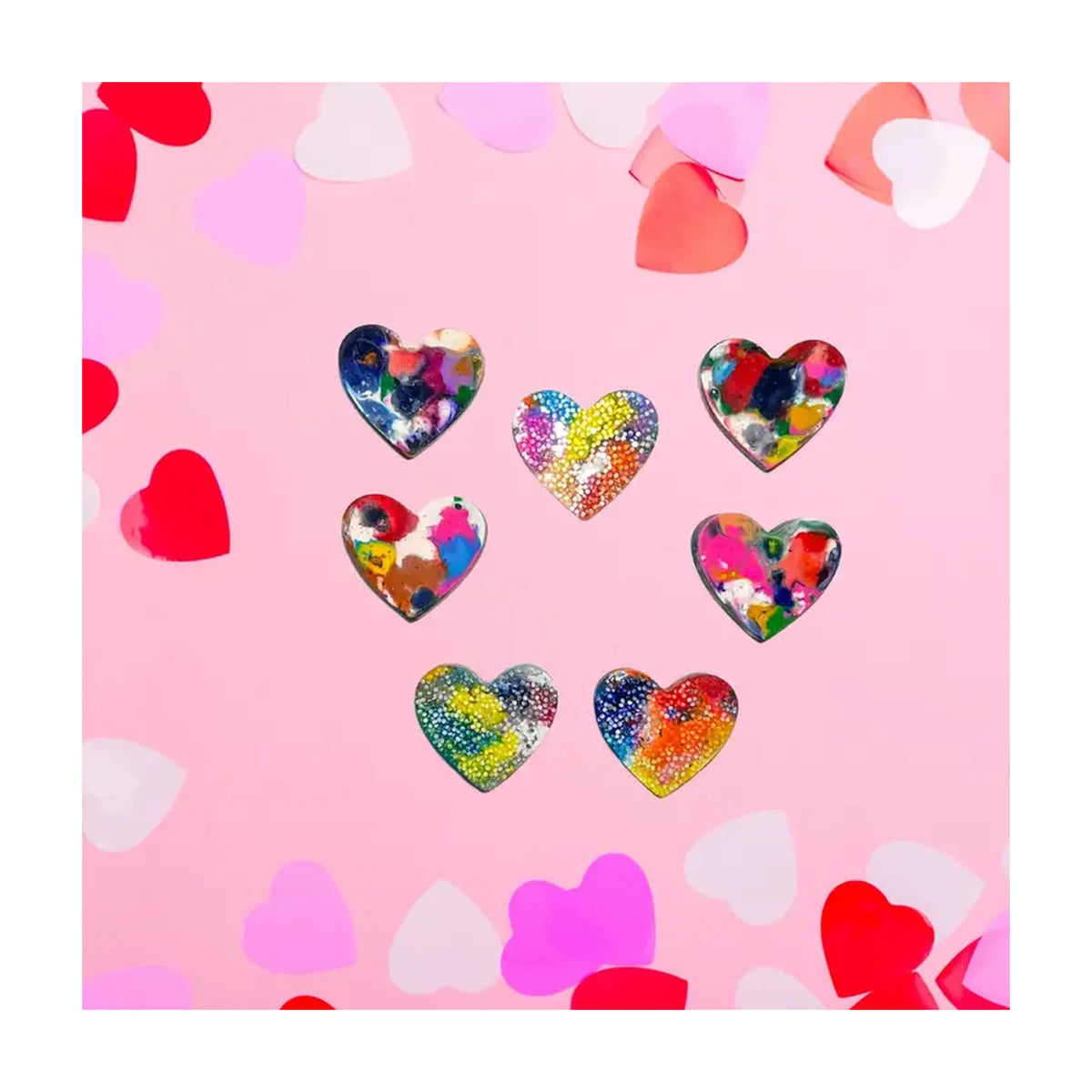 Multicolor Heart Crayon Gift Box
