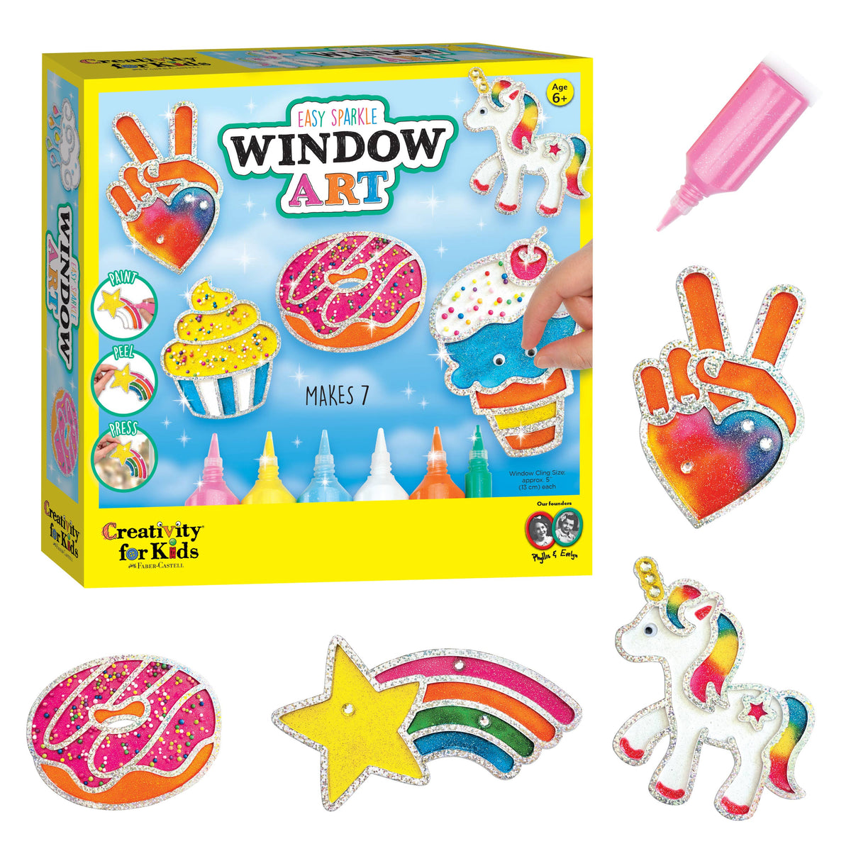 Rainbow Sprinkles Easy Sparkle Window Art Craft Kit