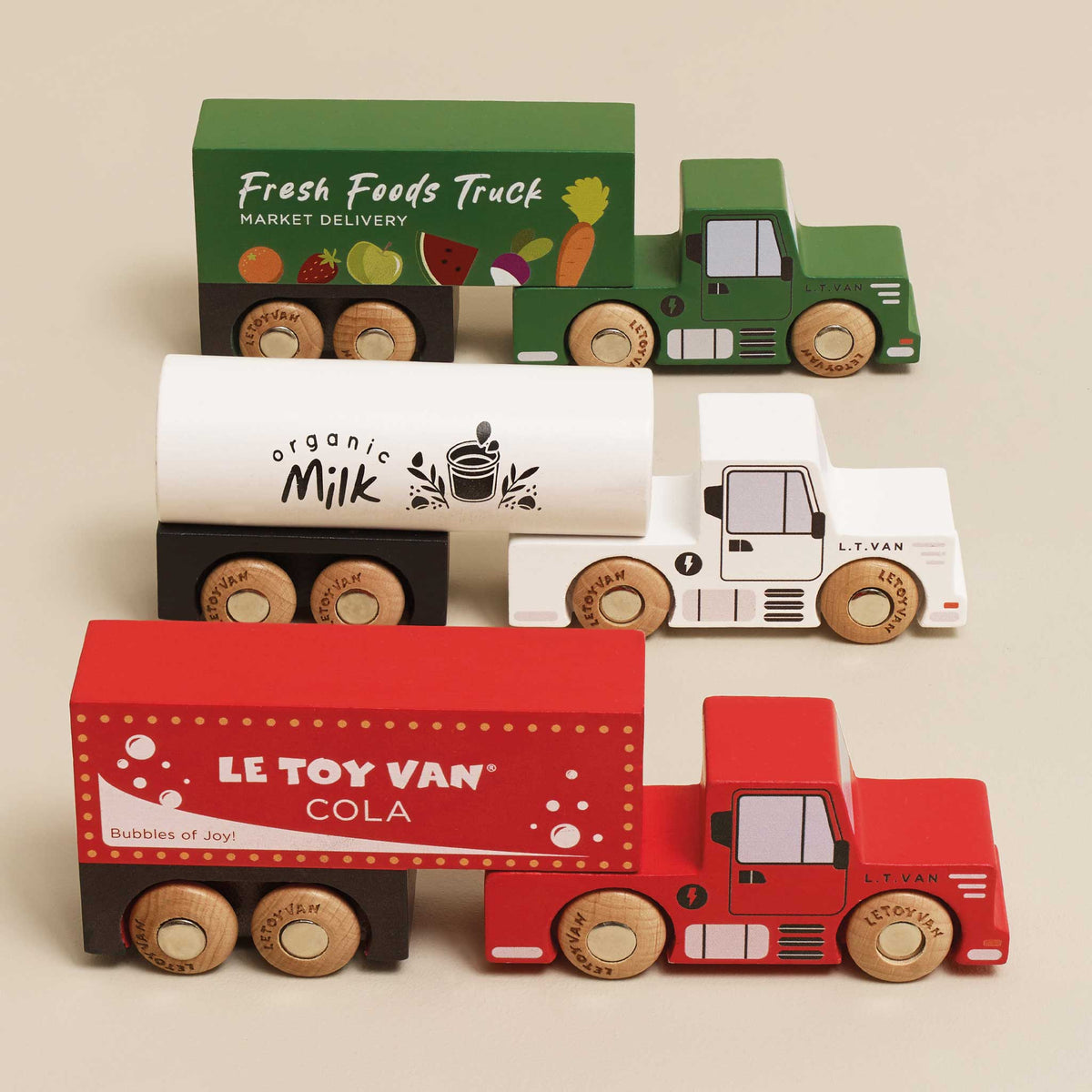 Wooden Trailer Truck Set