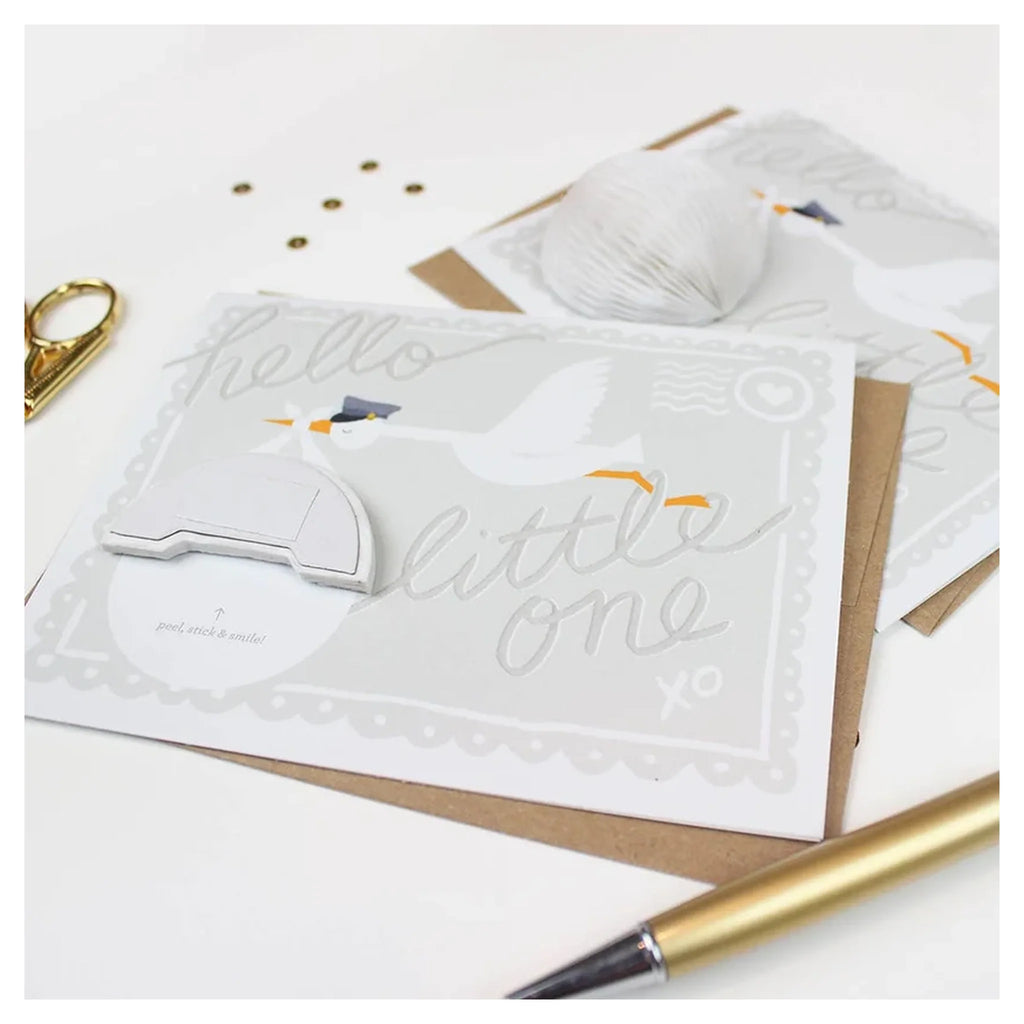 Pop-up Card - Stork - New Baby