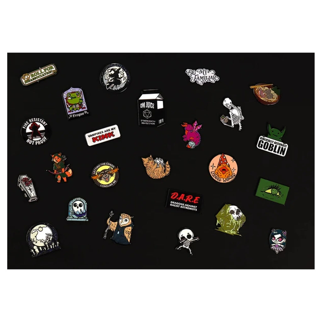 Premium Mystery Dice - A Full Set of Dice Plus Pin and Sticker