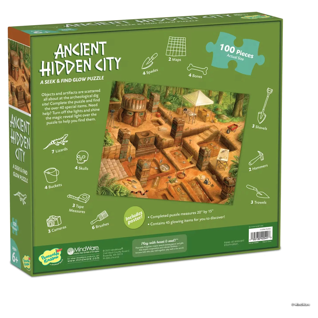 Seek & Find Glow Puzzle: Ancient Hidden City