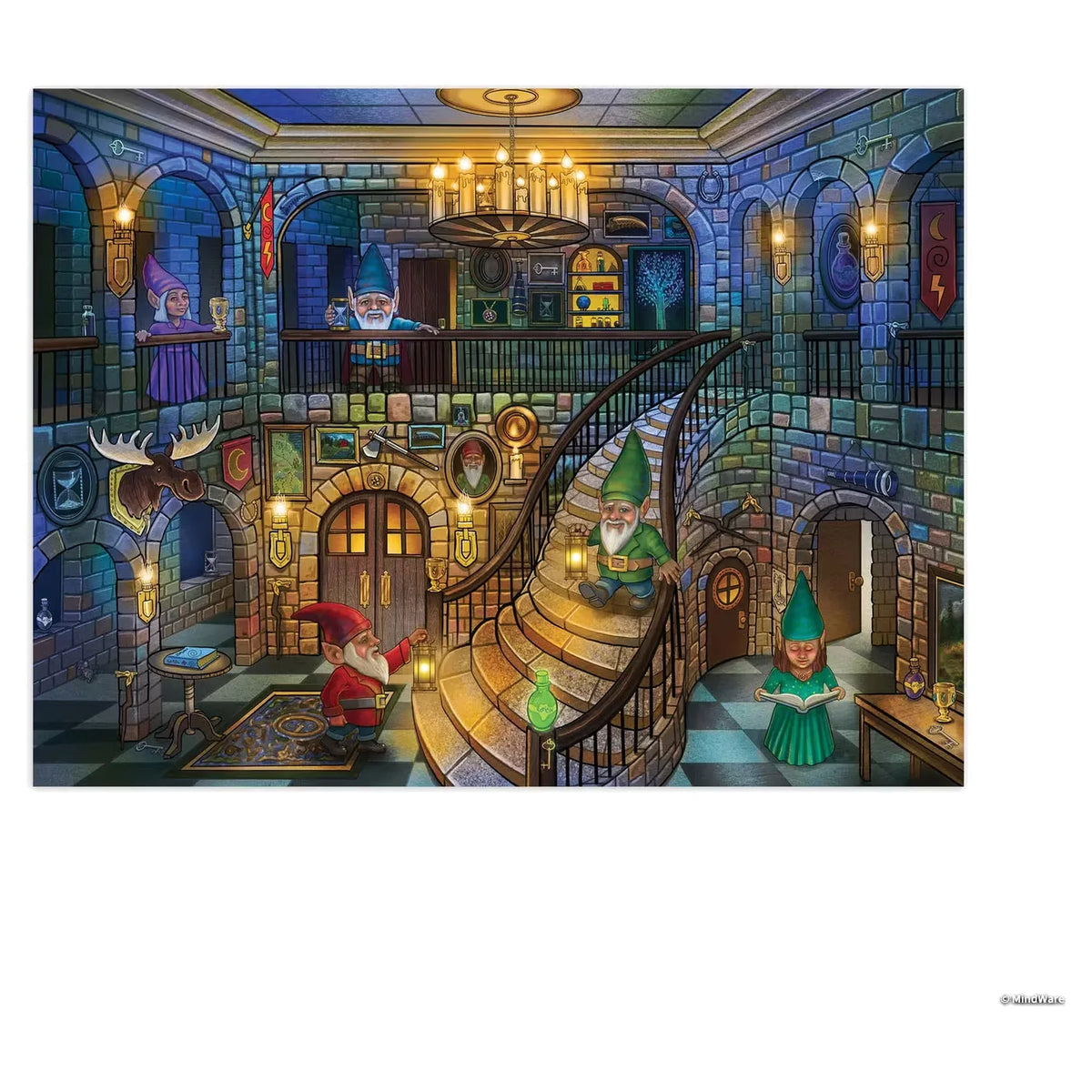 Seek & Find Glow Puzzle: Gnomes At Night