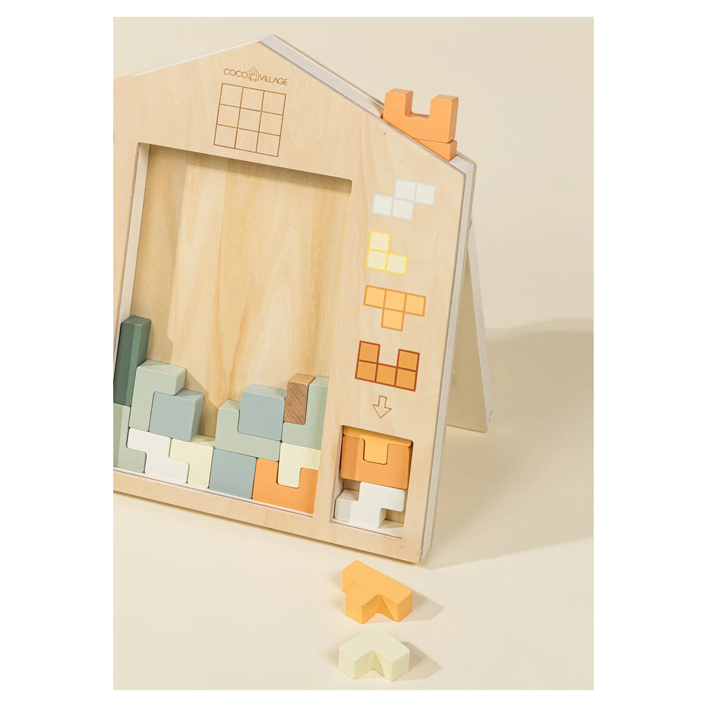 Wooden Tetris Puzzle Toy (40 pcs)